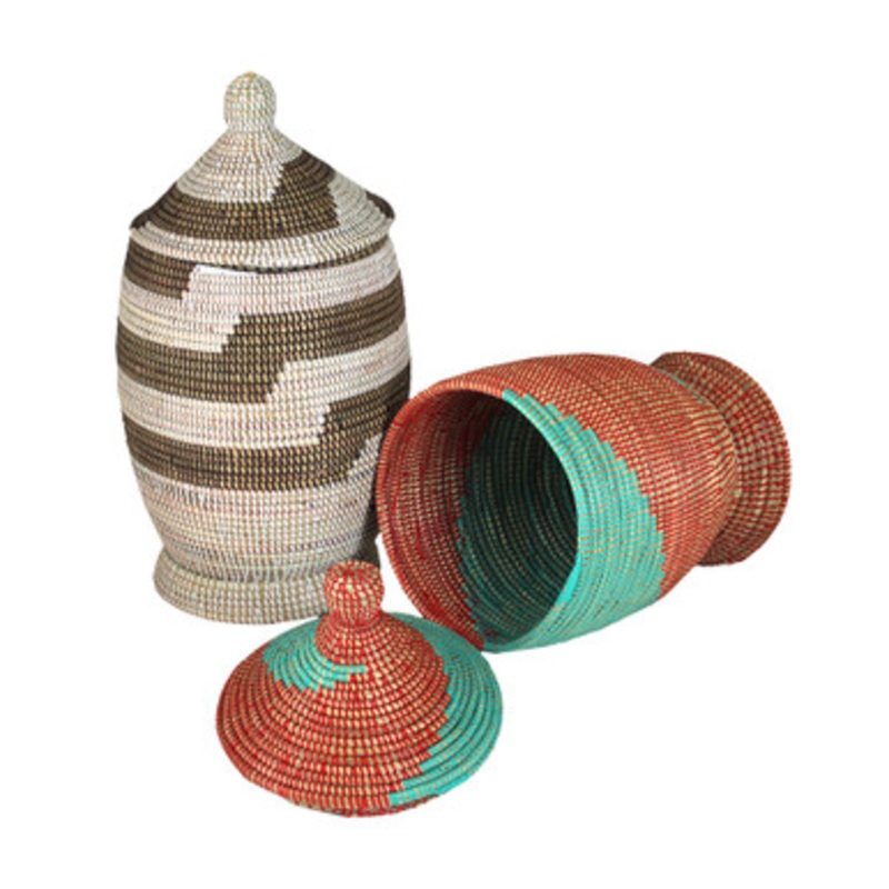 Senegalese Basket with Lid - Large