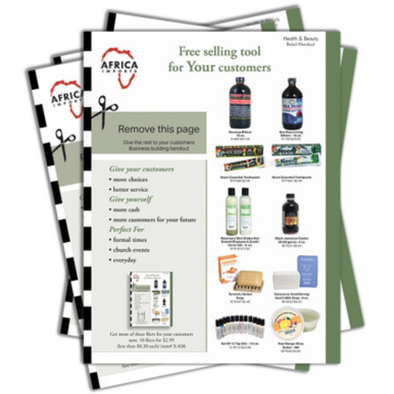 Set Of 10 Health & Beauty Handouts