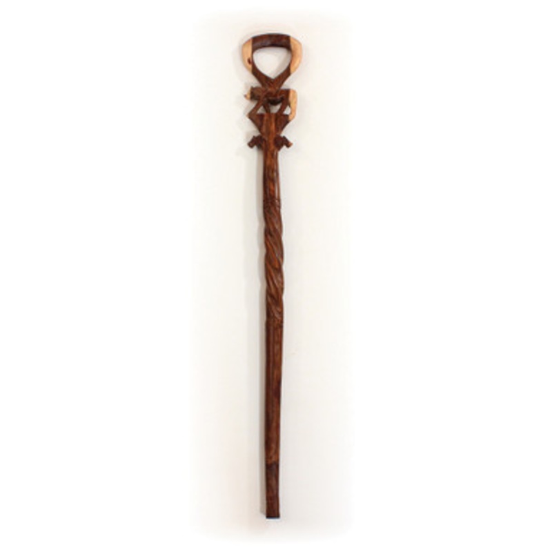 Kenyan Rosewood Hand-Carved Cane