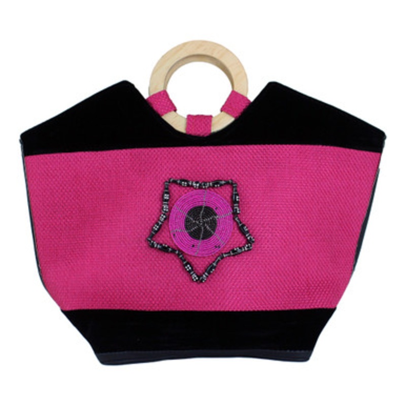 Leather Handbag - Pink