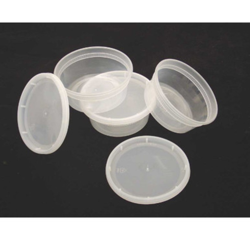 8oz. Clear Deli Container w/Lid - 12 pk.