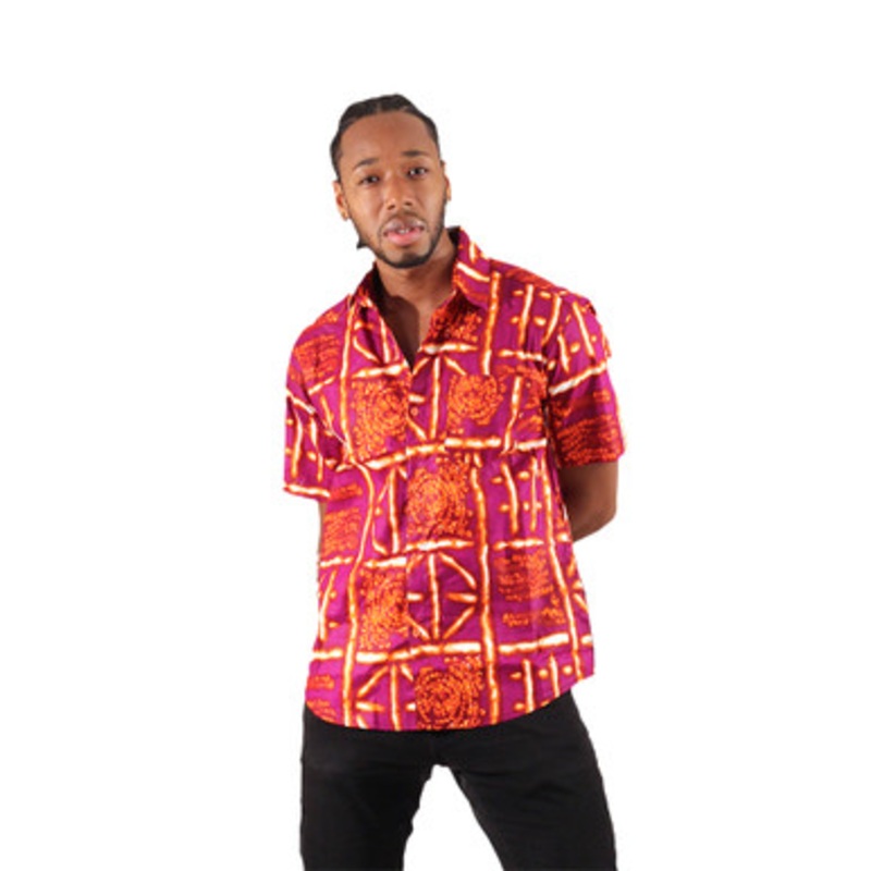 African Print Button Shirt