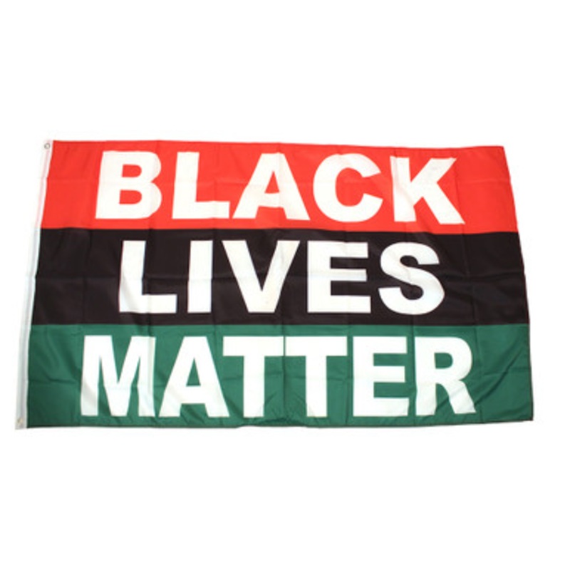 Black Lives Matter Afro/Am Flag (3'x5')