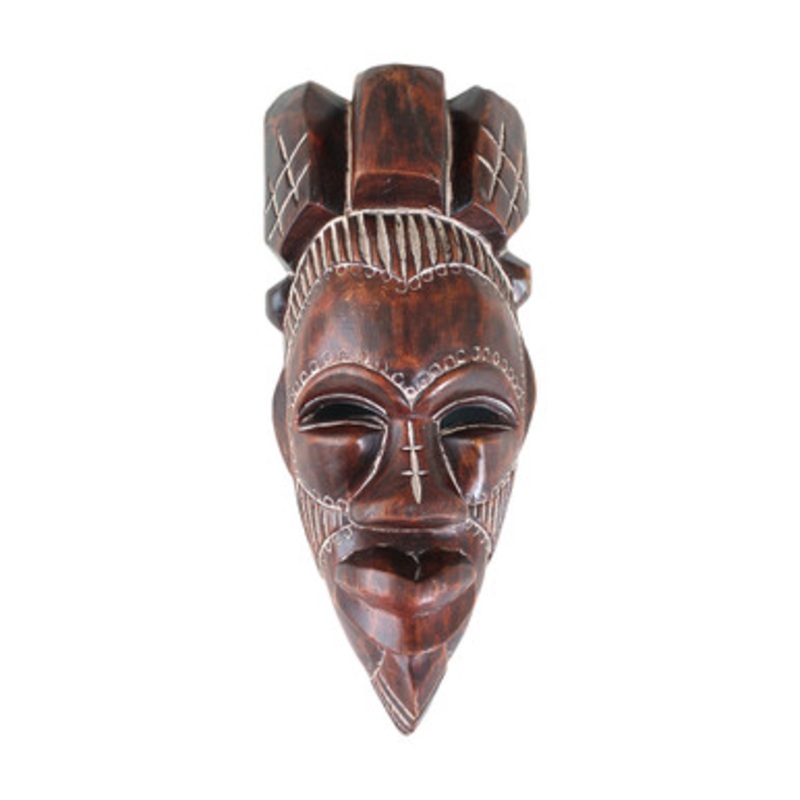 Gabonese Mask: Brown Small