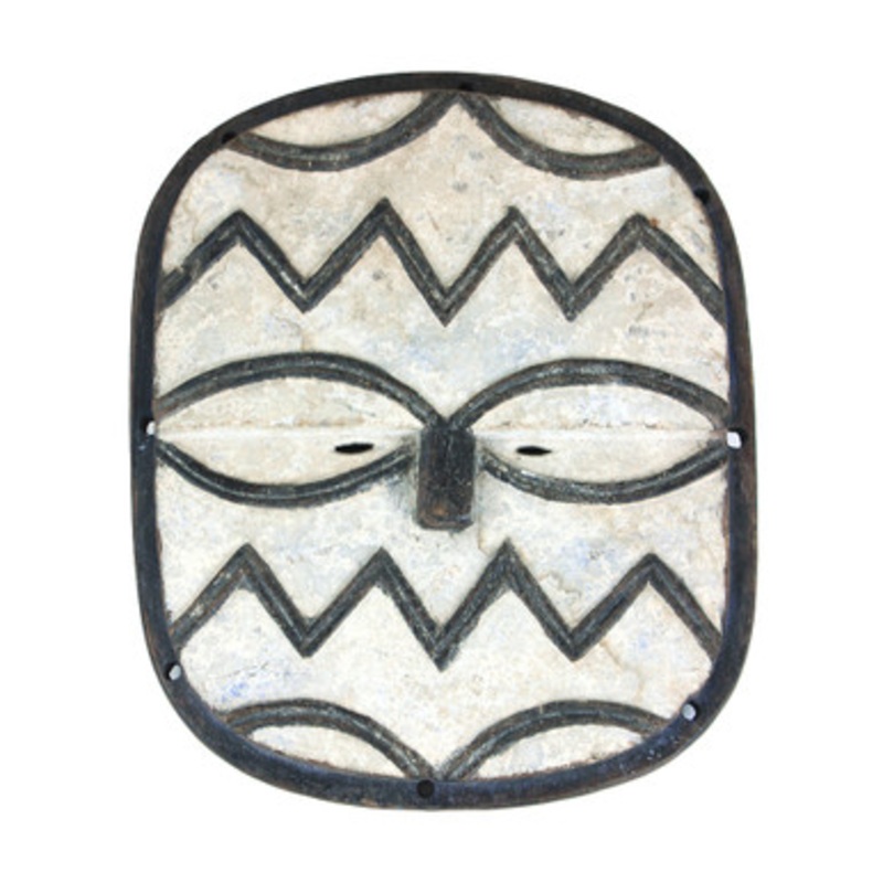 Nigerian Iket Mask - Black & White