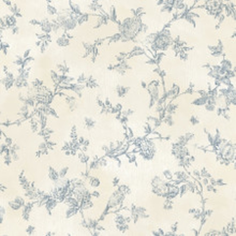 Chesapeake French Nightingale Blue Trail Wallpaper