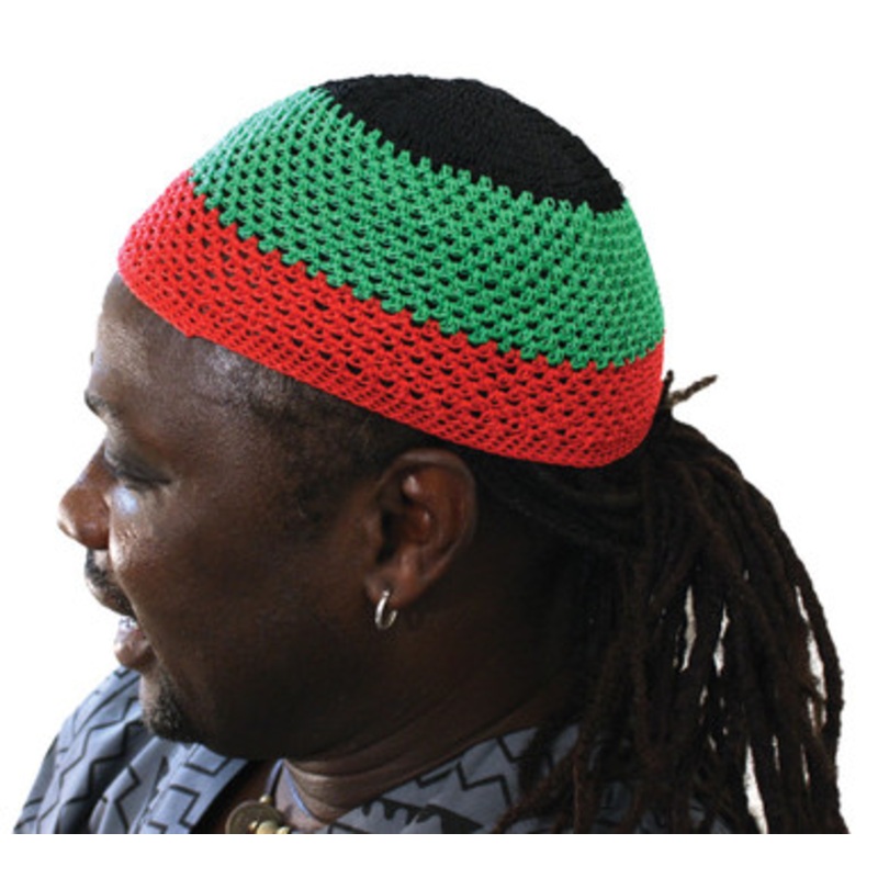 Pan African Knitted Kufi Cap (B-G-R)