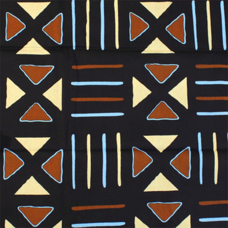 Economy Fabric: Bold Navy Mud Print 6 Yds