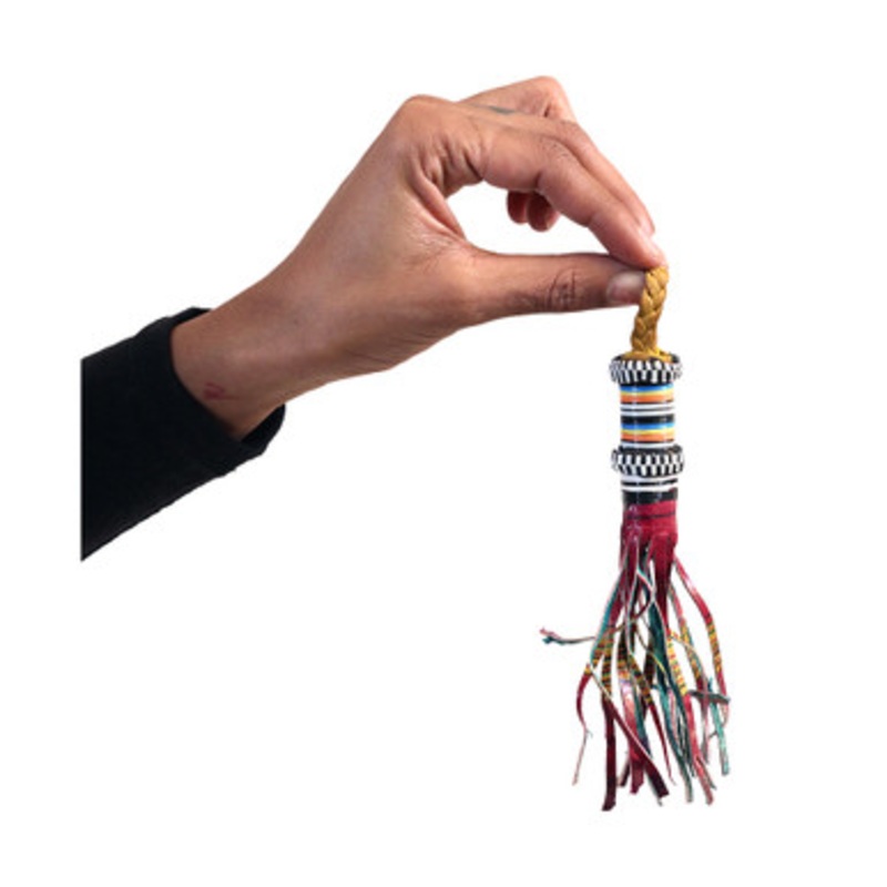 Multistrand Leather Keychain from Burkina Faso
