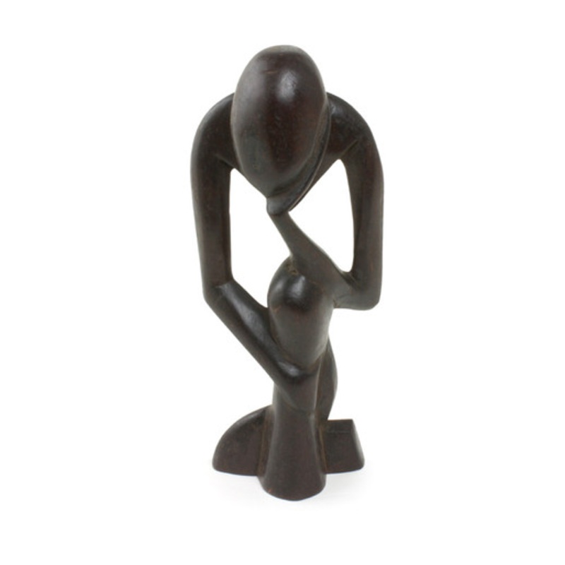Thinker Statue Senegal - Dark Brown