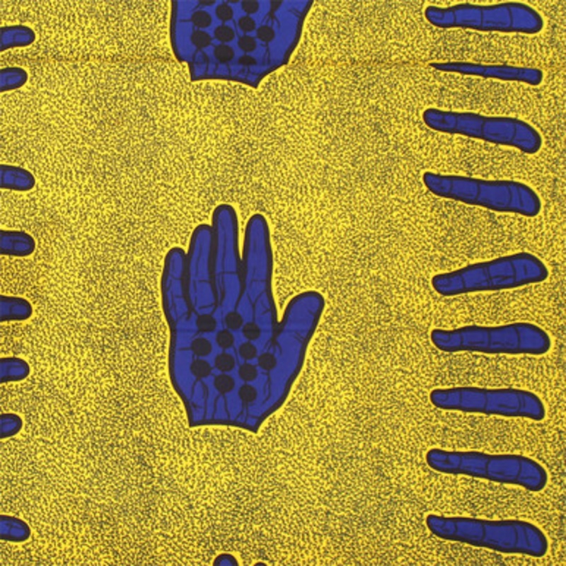 Blue Hand Print Fabric 12 Yards