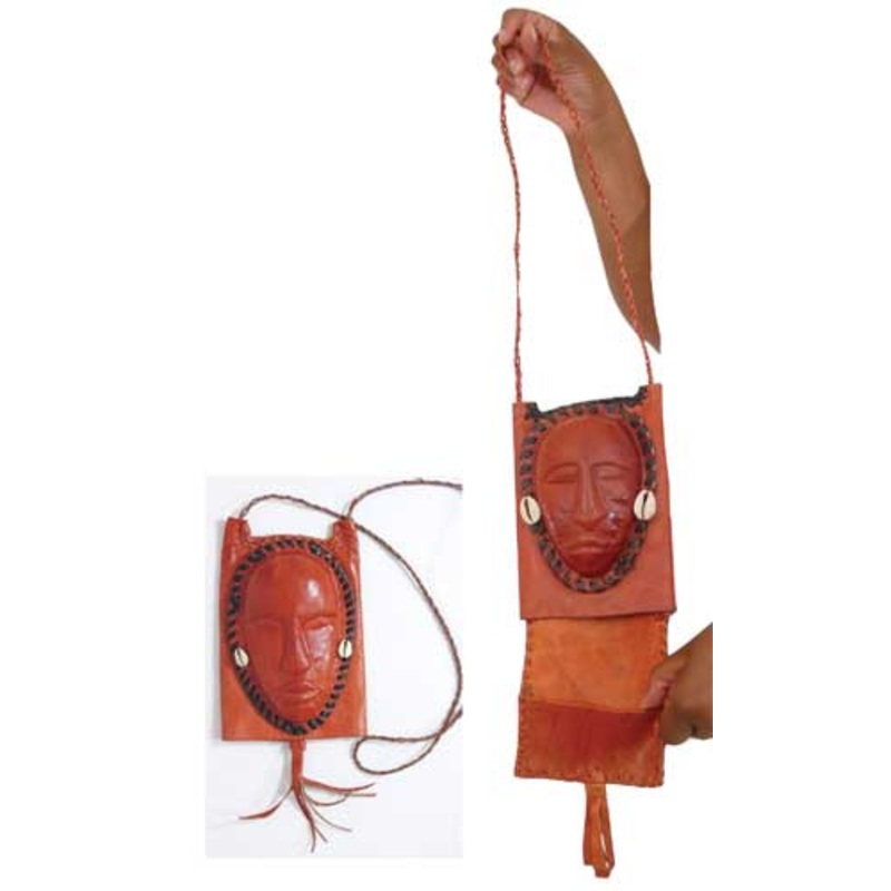 Neck Purse - Mask Design - Burnt Orange