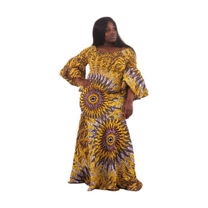 Yellow Sun Off-Shoulder Dress