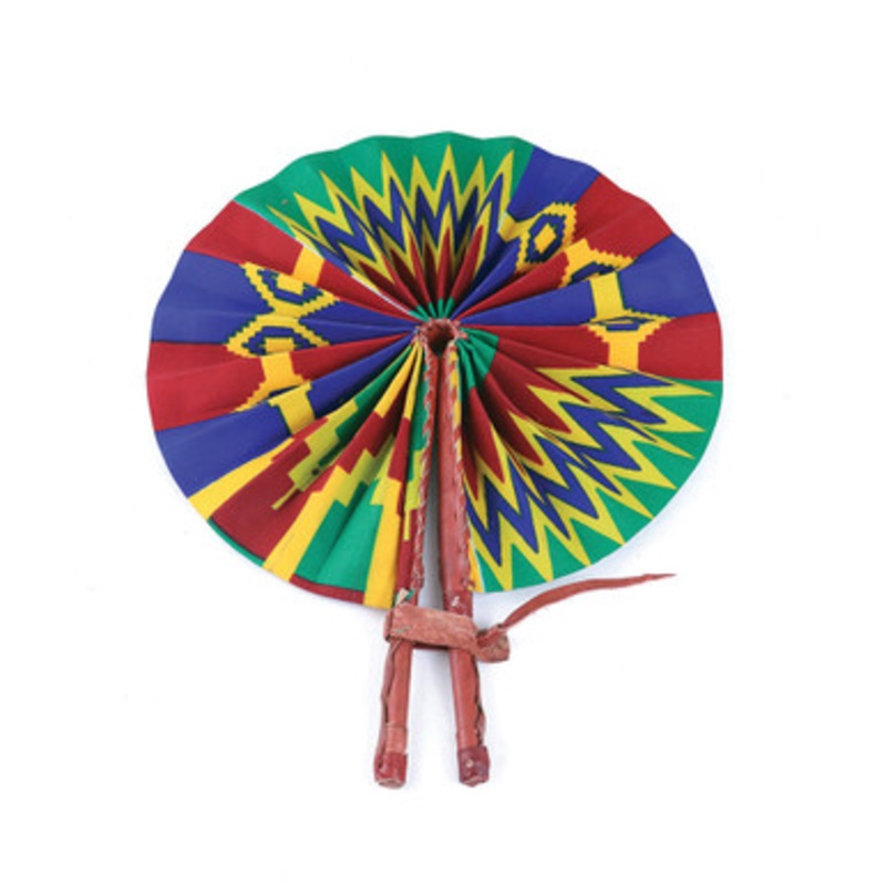 Bold Kente African Folding Fan