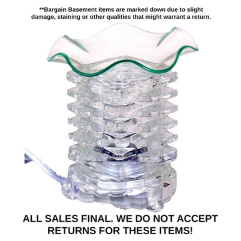 DAMAGED Crystal Tower Oil Burner: Clear