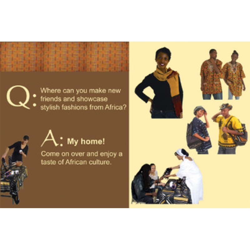 African Home Party Postcards: Pack Of 20