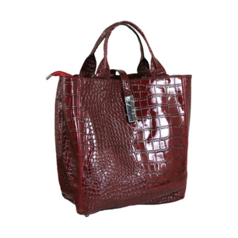 Burgundy Vegan Leather Luxury Tote Handbag