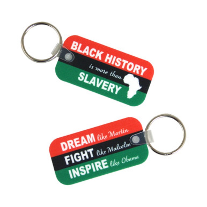 Set Of 6 Black History (Dream/Fight/Inspire) Key Chains