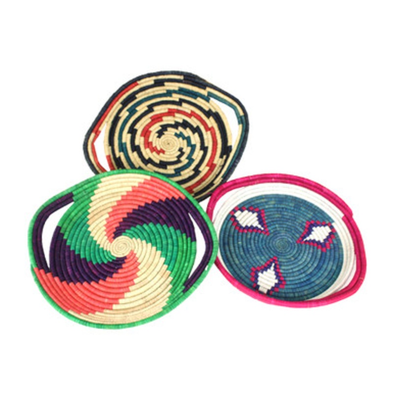Ugandan Serving Tray Basket: Round