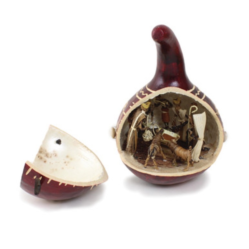 Banana Leaf Nativity Gourd
