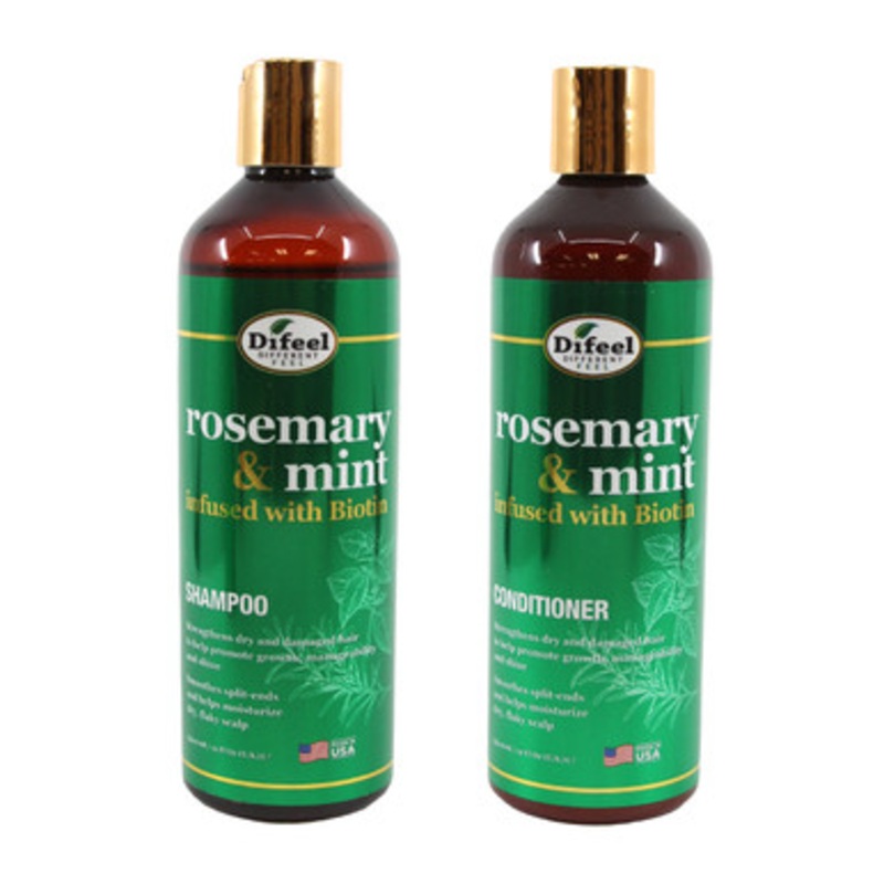 Difeel: Rosemary & Mint Biotin Infused Shampoo + Conditioner Set