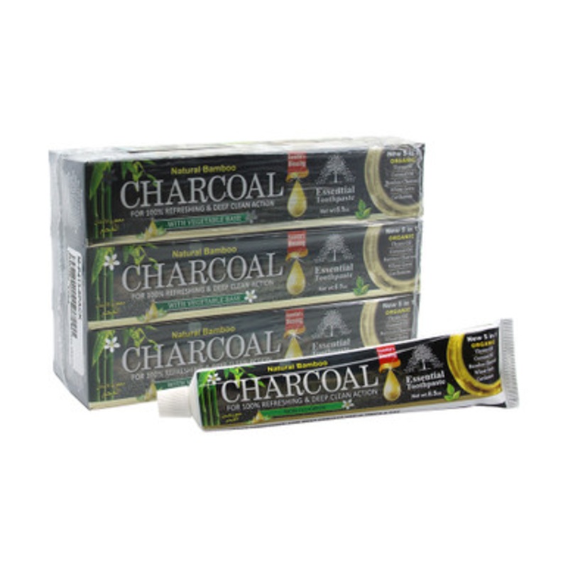 Essential Palace: Natural Bamboo Charcoal Toothpaste - 6 Pack