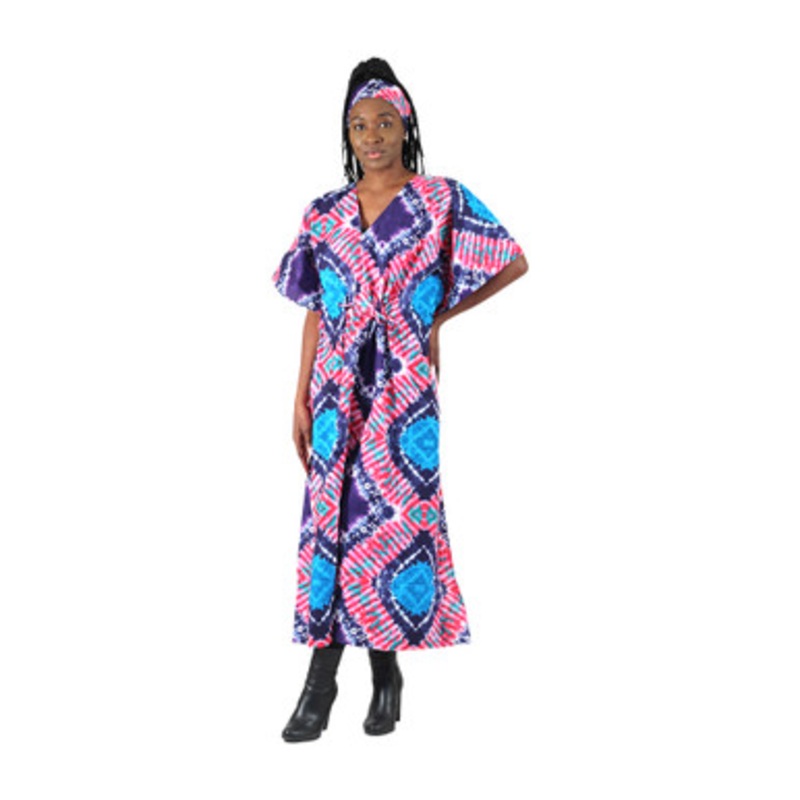 Tie Dye Draw-String Kaftan