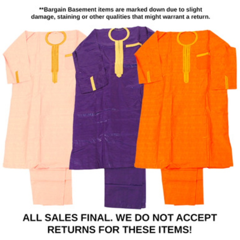 3 ASSORTED Long Embroidered Men's Brocade Pant Set