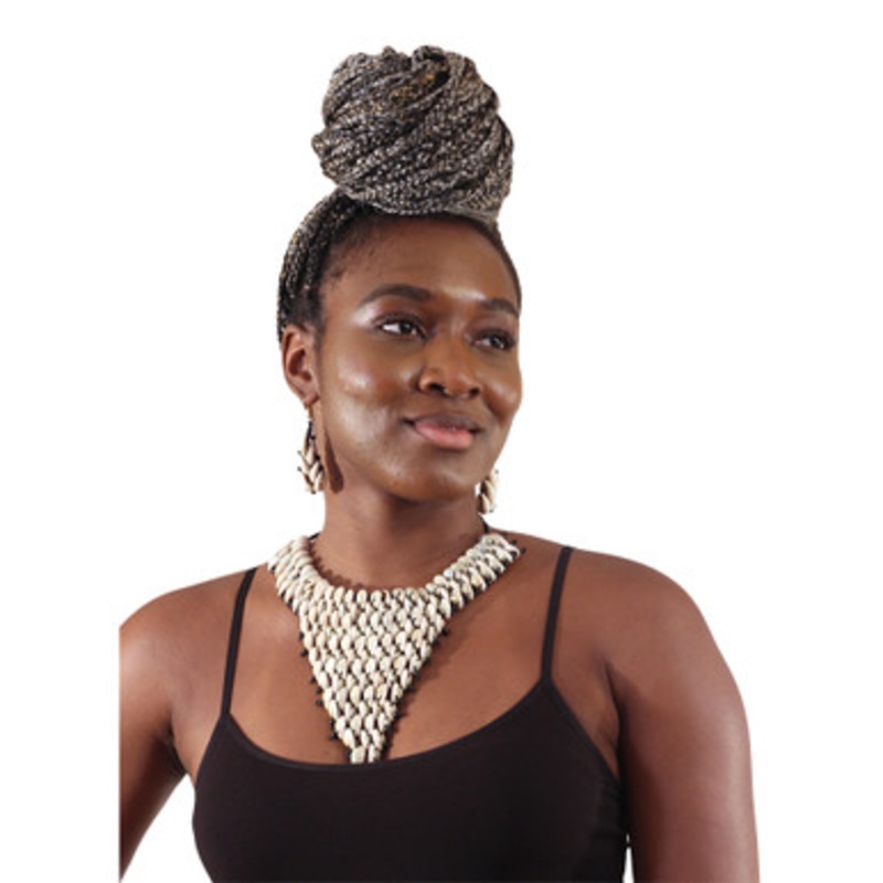 Kenyan Cowry Shell Necklace and Earrings Set