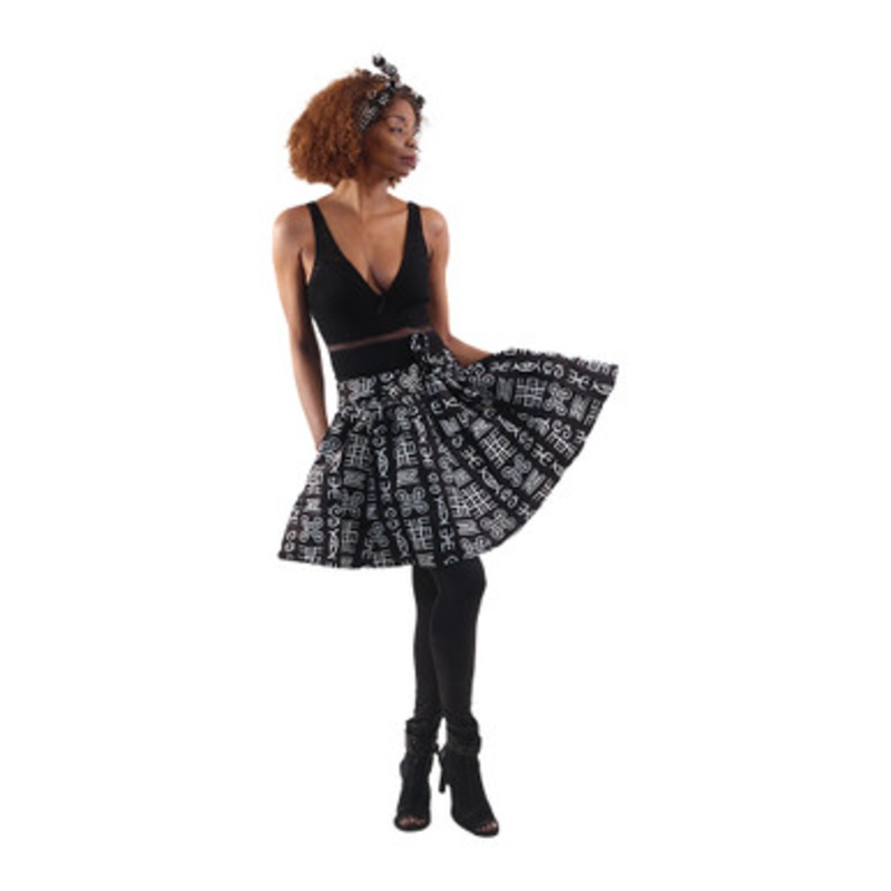 African Print Mini Skirt