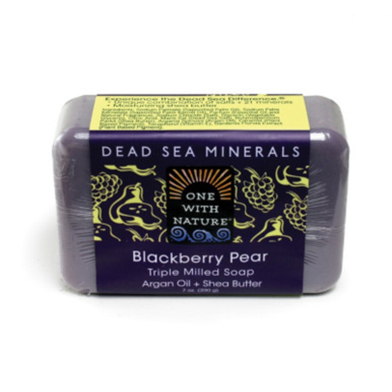 Dead Sea Minerals: Blackberry Pear Shea/Argan Soap - 7 oz.