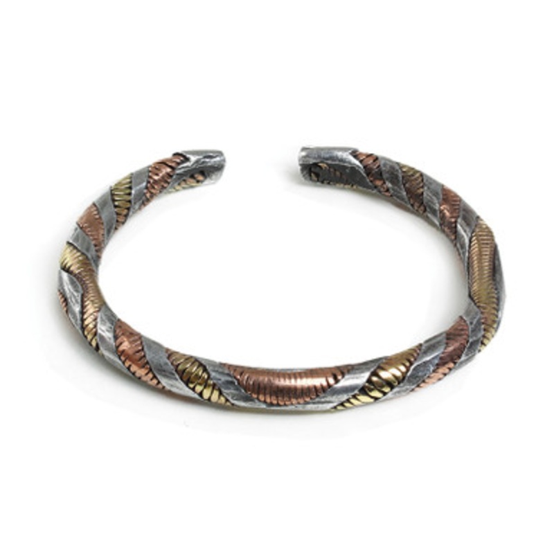 Tri-Metal Twist Bracelet