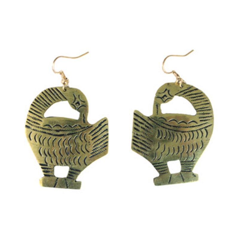 Tuareg Sankofa Gold Earrings