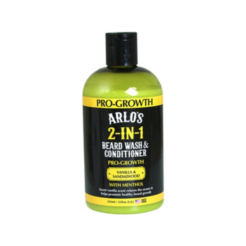 Arlo's: Vanilla & Sandalwood 2-IN-1 Pro-Growth Beard Wash & Conditioner - 12 oz.