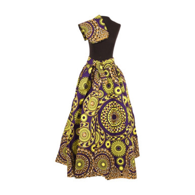 Tribal Print Maxi Skirt: Plus Size