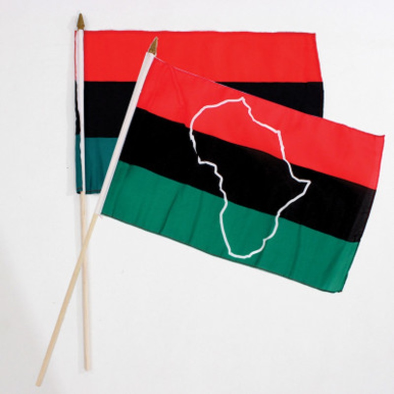12x18 African American Stick Flag