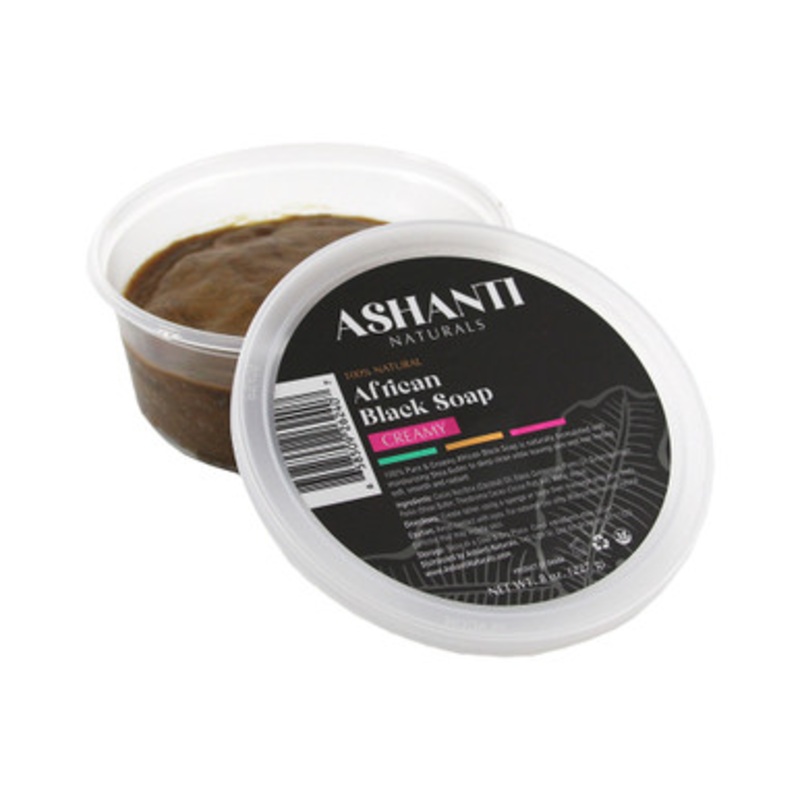 ASHANTI NATURALS: 100% Natural Creamy African Black Soap - 8 oz.