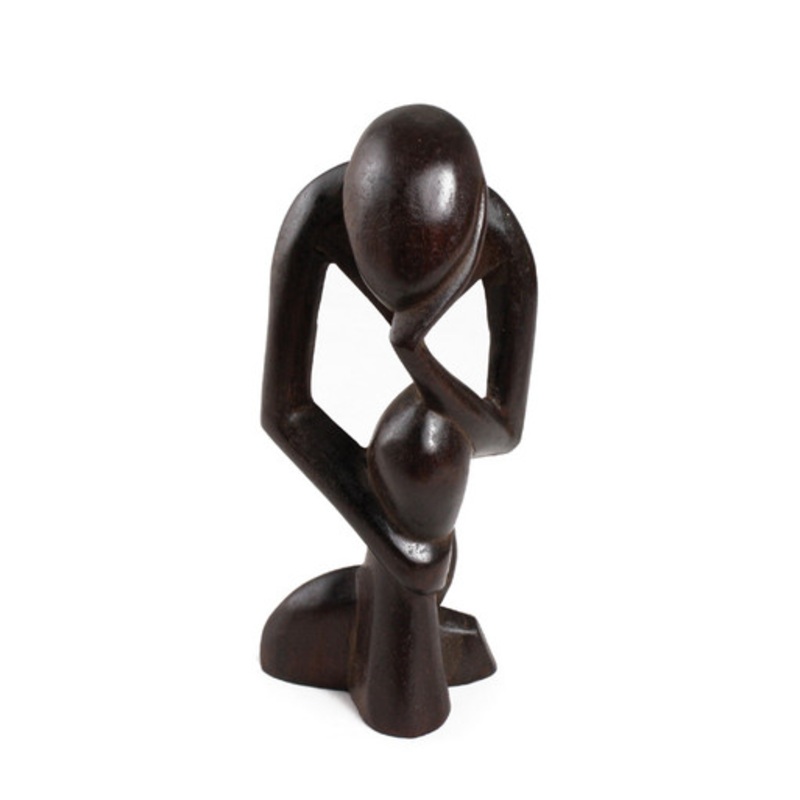 Senegal Thinker Statue: Dark Brown(7-8)