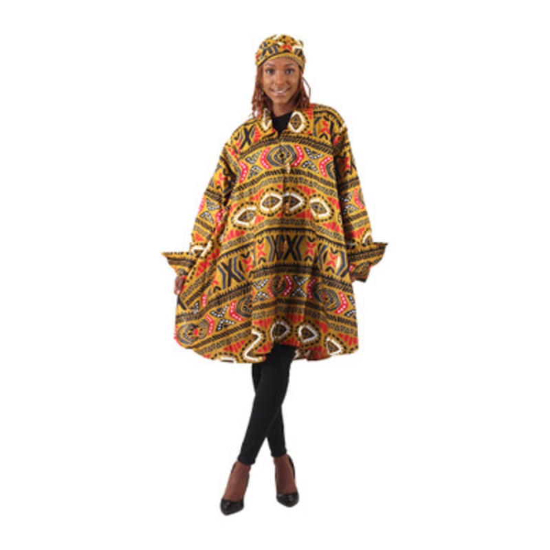 African Native Print Smock Dress