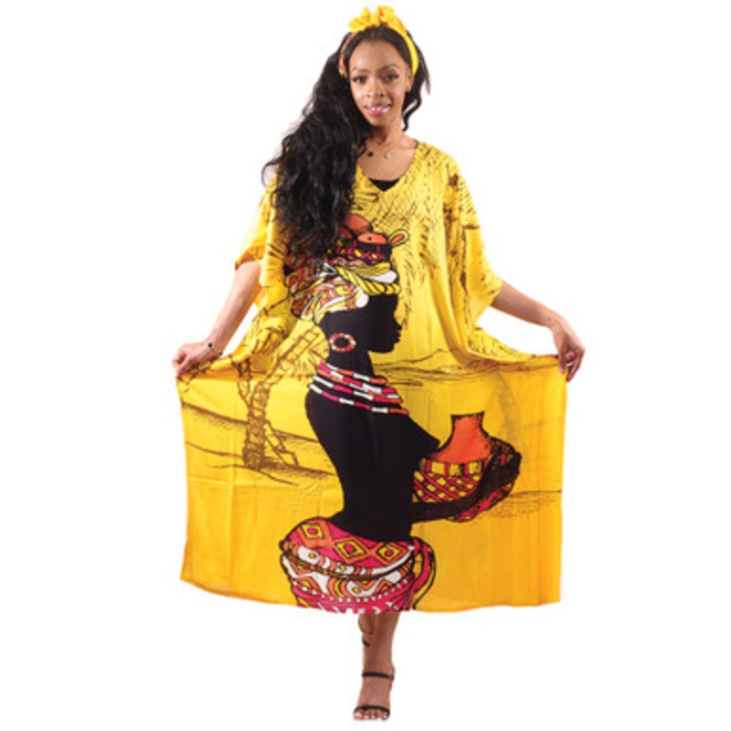 African Woman Full Length Kaftan
