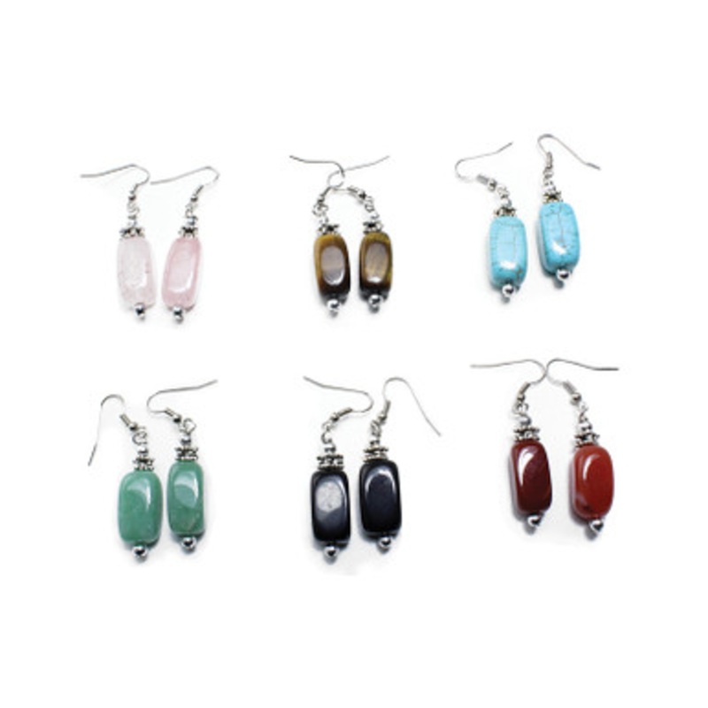 Set Of 6 Agate Earrings