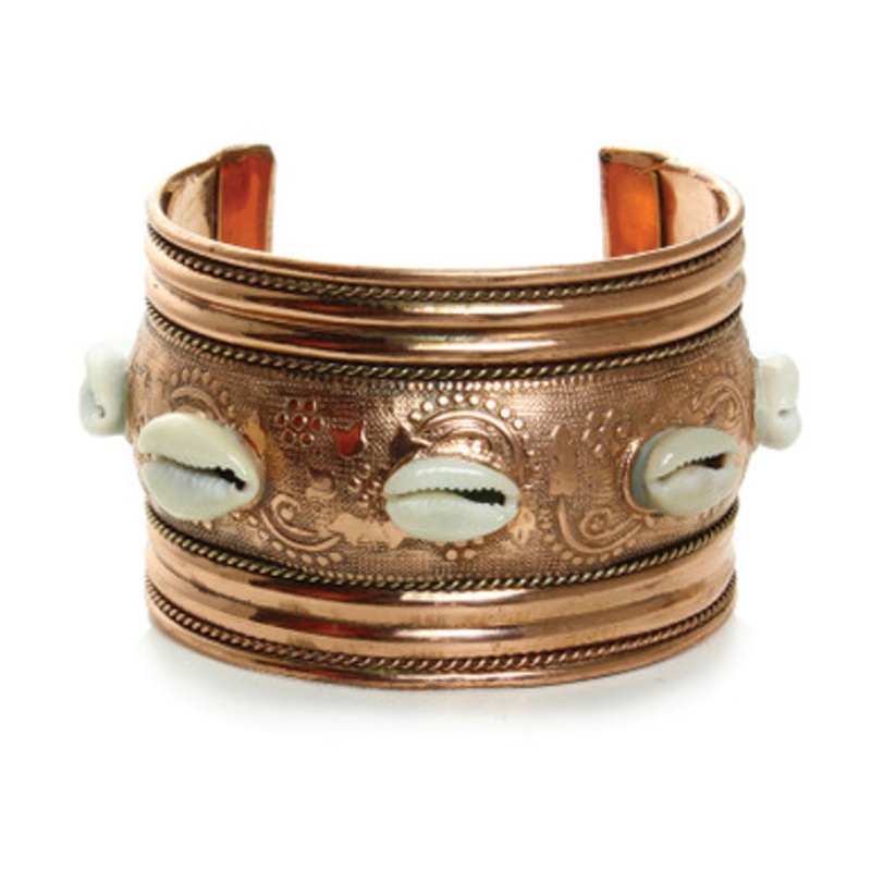 Cowrie Shell Cuff: Copper