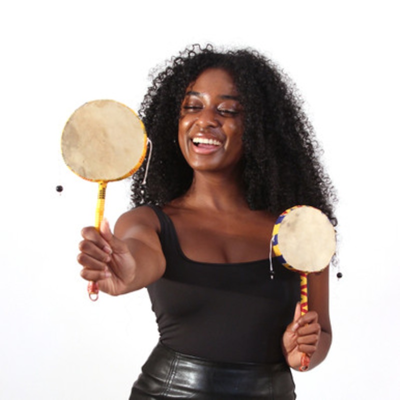 Ghanian Kente Tic Toc Drum