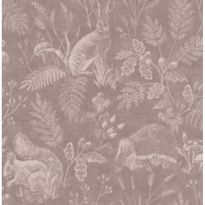 Advantage Woodland Mahogany Toile Wallpaper
