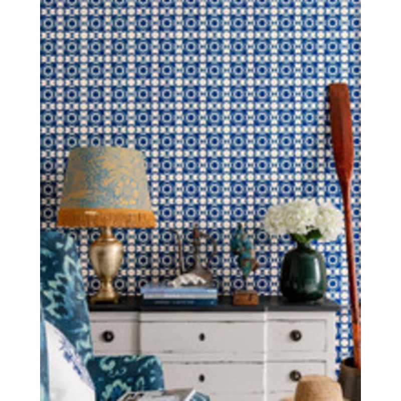 AEGEAN TILES Indigo Wallpaper (WP30051) by Mind The Gap Designer Wallpaper