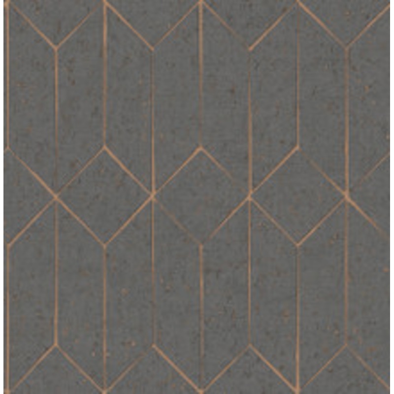 Advantage Hayden Charcoal Concrete Trellis Wallpaper
