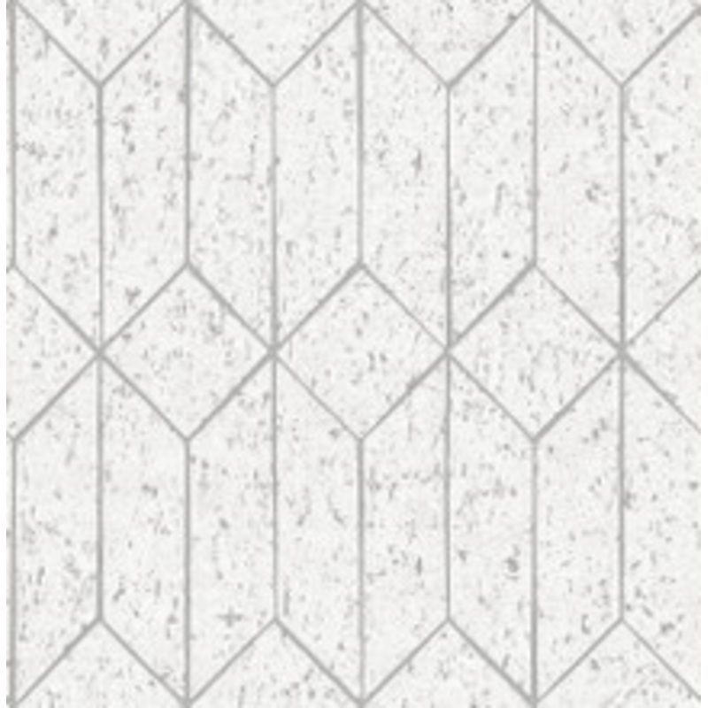 Advantage Hayden White Concrete Trellis Wallpaper