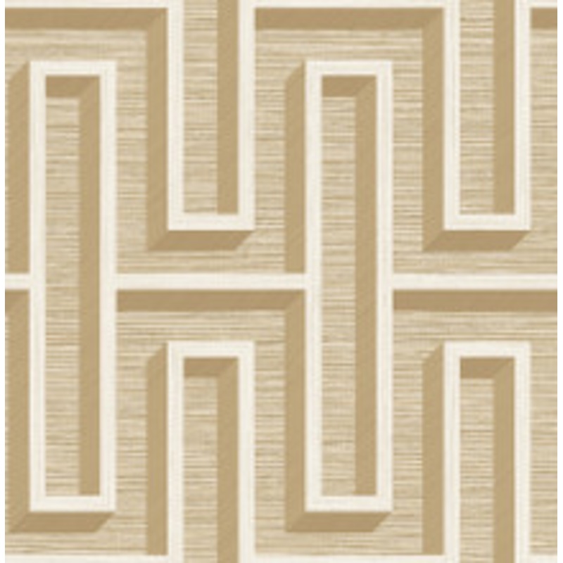 Advantage Henley Taupe Geometric Grasscloth Wallpaper