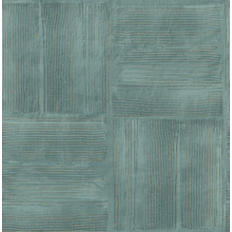 Advantage Jasper Teal Block Texture Wallpaper