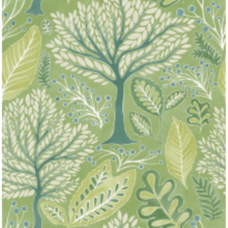 Advantage Kiah Green Forest Wallpaper